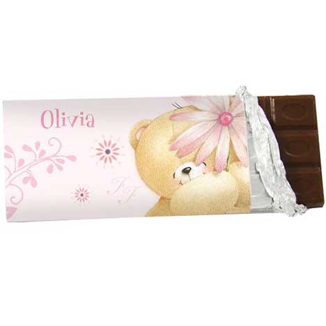 Personalised Forever Friends Big Flower 100g Chocolate Bar £6.99